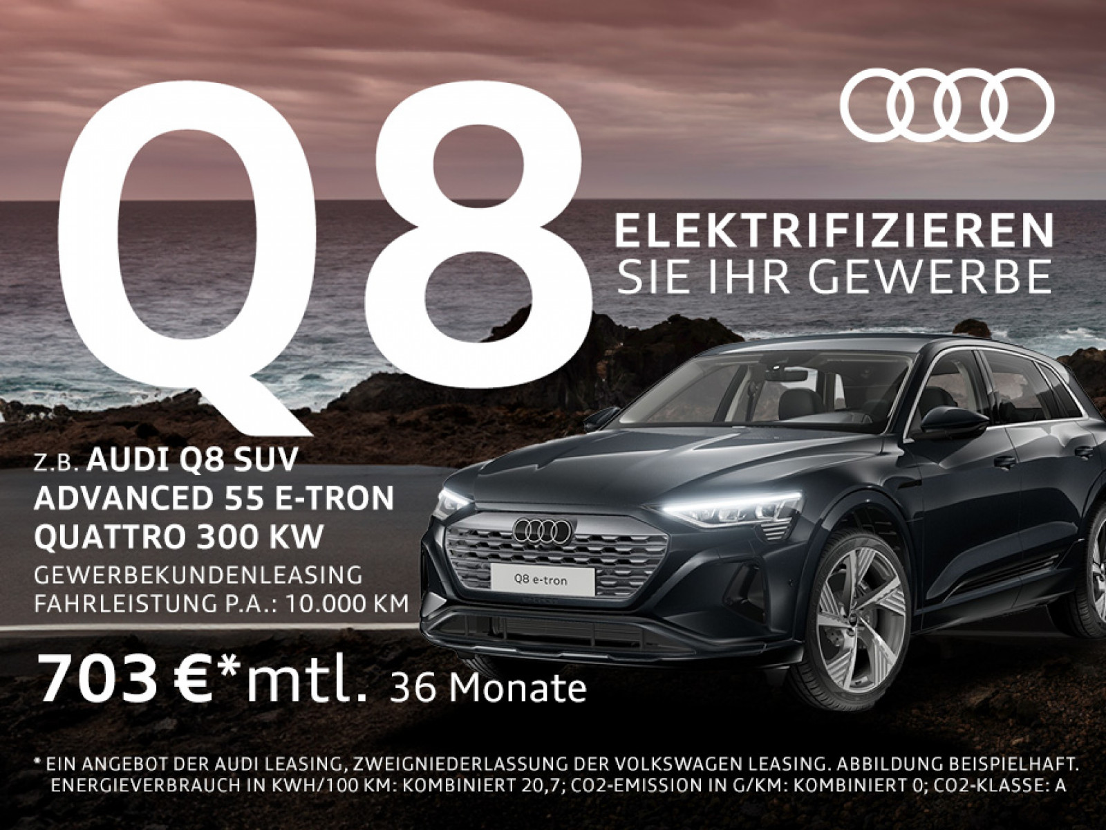 Elektrifizieren Sie Ihr Gewerbe – TOP Audi Elektrofahrzeuge zu attraktiven Gewerbeleasingangeboten jetzt bei POTTHOFF!