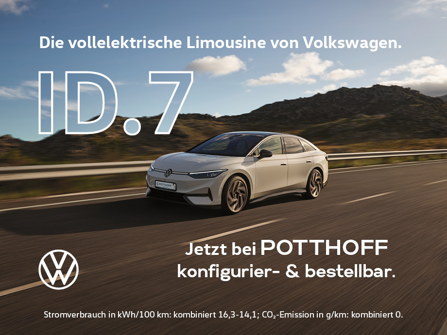 Der neue VW ID.7 bei POTTHOFF – bei uns konfigurier- und bestellbar.  Entdecken Sie das neue