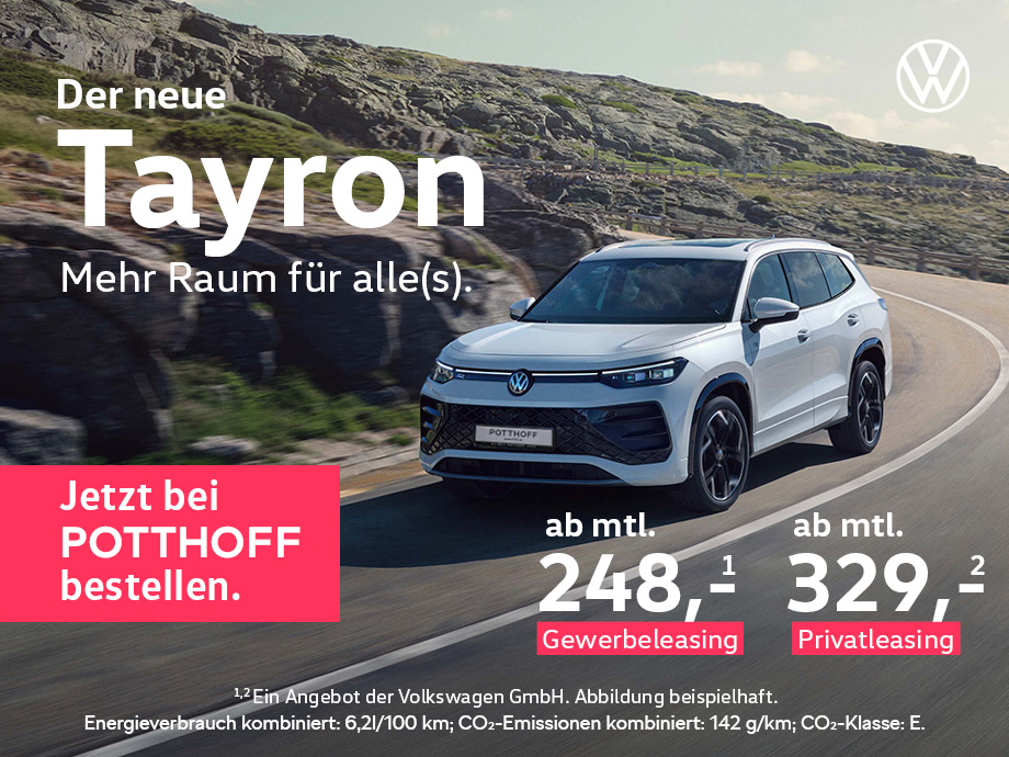 Der neue Volkswagen Tayron – Start Vorverkauf für Entdecker!