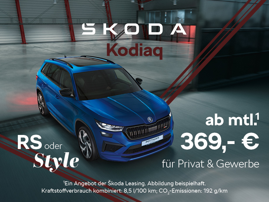 Jetzt noch einen der letzten Škoda Kodiaq günstig leasen oder zu einem  einmaligen Barpreis sichern – schnell